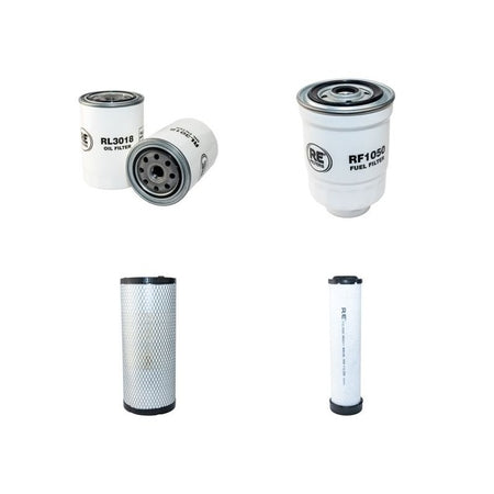 AUSA C300HI Filter Service Kit Air Oil Fuel Filters w/Kubota V2403 Eng. YR 2012-