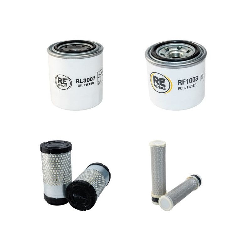 AVANT 528+ Filter Service Kit w/ Kubota Eng. Serial No 25967- Yr 8.02- Air/Oil/Fuel Filters