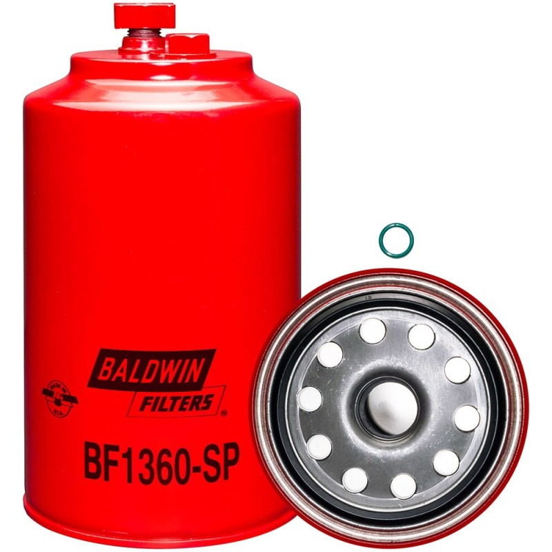 Baldwin BF1360-SP, Fuel/Water Separator Filter Spin-on with Drain and Sensor Port