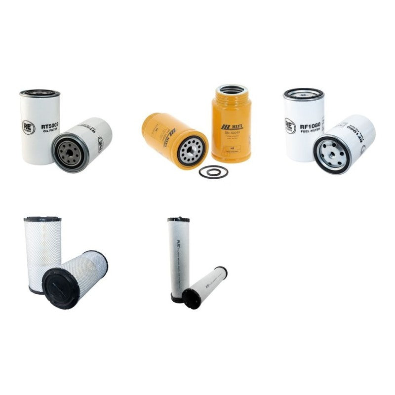 BOBARD 637 Filter Service Kit Air Oil Fuel Filters w/Perkins Eng. YR 2009-
