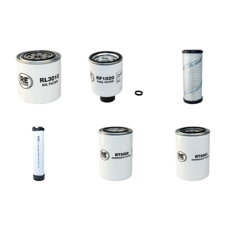 Bobcat 328 Filter Service Kit with Kubota V2203E Engine Serial Number 514013001- Year 98-