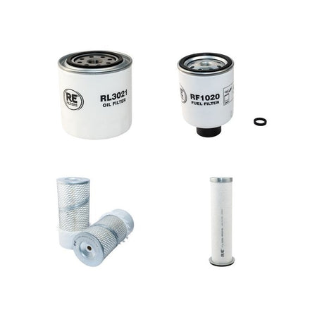 Bobcat 331 Filter Service Kit Air Oil Fuel Filters with Kubota V1902 Engine Serial Number -512912999