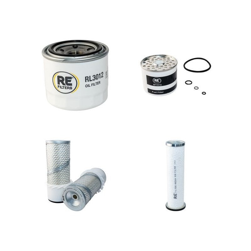 Bobcat 543B Filter Service Kit with Kubota Engine Air, Oil, Fuel Filters Serial No 12001-