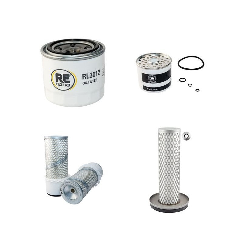 Bobcat 553 Filter Service Kit Air Oil Fuel Filters with Kubota Engine Serial Number 5130 11001-