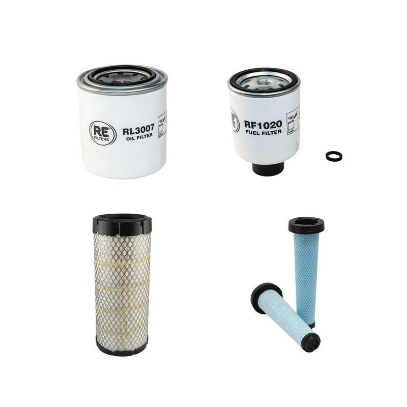 Bobcat 553 Filter Service Kit Air Oil Fuel Filters with Kubota V1505 Engine Year 2007-