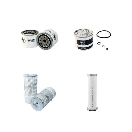Bobcat 743 Filter Service Kit Air Oil Fuel Filters with Kubota V1702 Engine Serial Number -14999