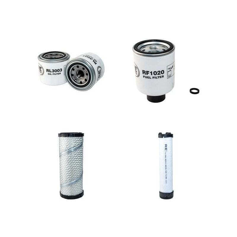 Bobcat S70 Filter Service Kit Air Oil Fuel Filters with Kubota D1005 Engine Serial Number 5221/5222/5389 Year 2008- 463