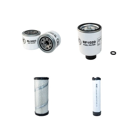 Bobcat S70 Filter Service Kit Air Oil Fuel Filters with Kubota D1005 Engine Serial Number 5221/5222/5389 Year 2008- 463