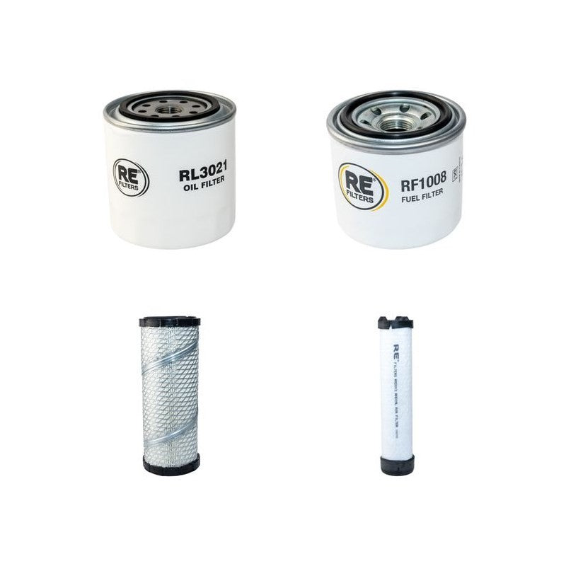Bobcat X325 Filter Service Kit with Kubota Engine Air, Oil, Fuel Filters Serial No 15000-
