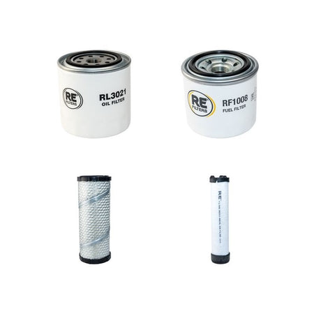 Bobcat X325 Filter Service Kit with Kubota Engine Air, Oil, Fuel Filters Serial No 15000-
