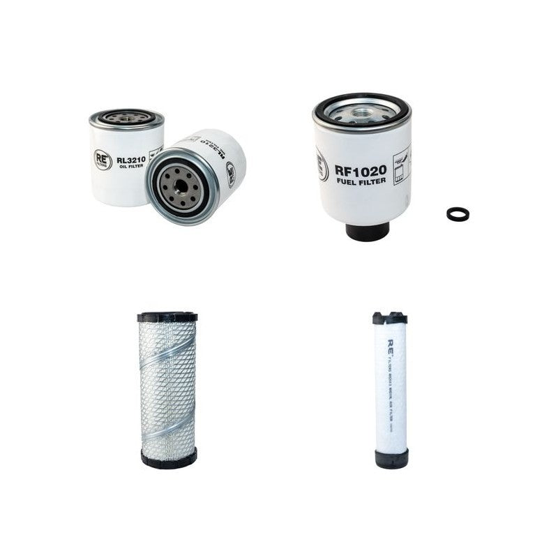 Bobcat X328D Filter Service Kit Air Oil Fuel Filters with Kubota D1703-B Engine Serial Number 23411001- Year 2001-