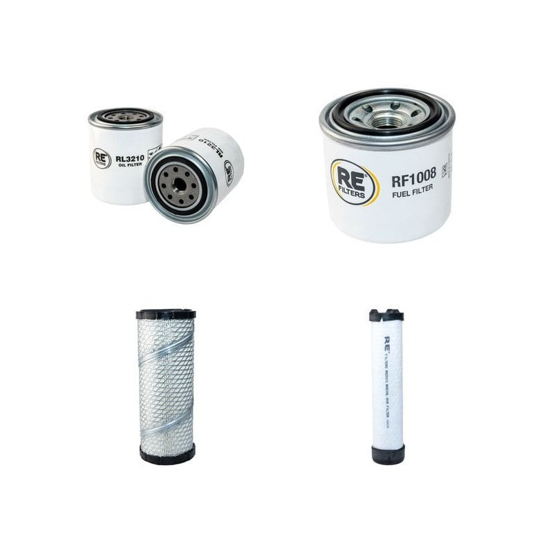 Bobcat X328Filter Service Kit Air Oil Fuel Filters with Kubota V2203E Engine Serial Number 11000- Year 1998-