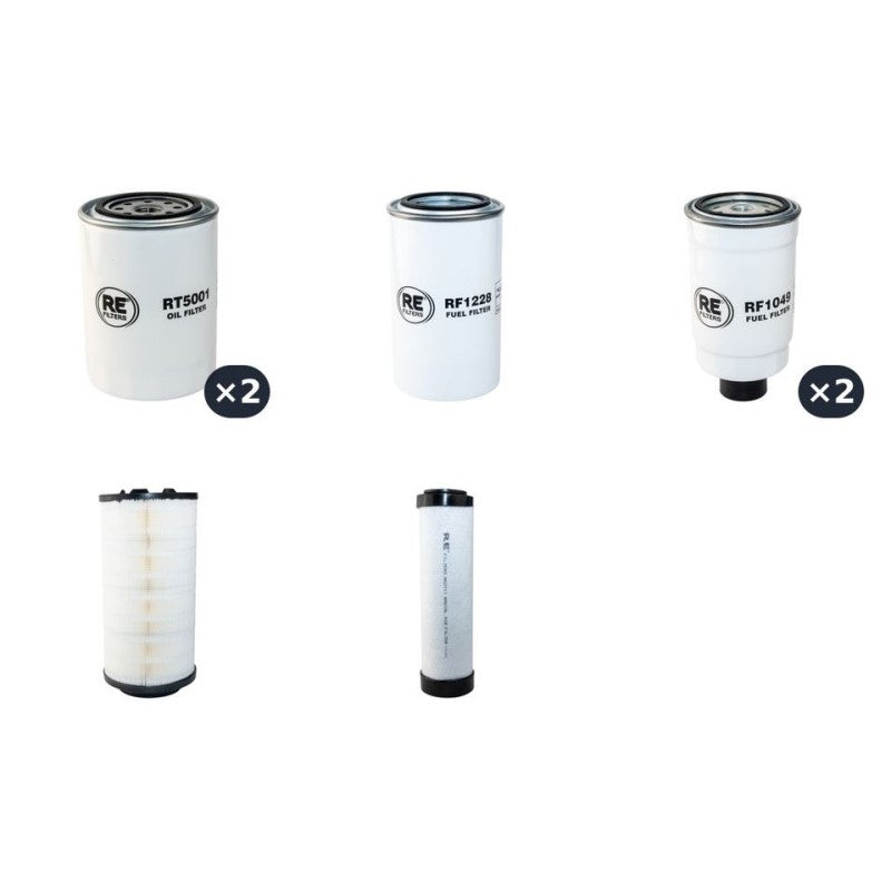 BOMAG BW211 D-3 Filter Service Kit Air Oil Fuel Filters w/Perkins 1006.60T Eng. YR 2003-