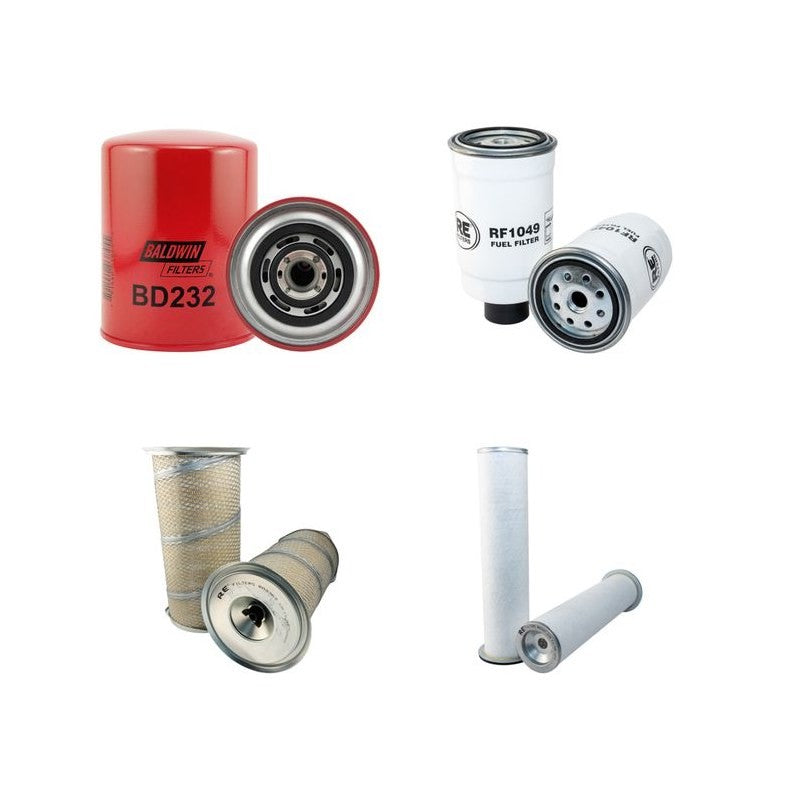 BRAUD + FAUCHEUX SB56 Filter Service Kit Air Oil Fuel Filters w/Iveco AIFO 4CYL Eng. SN 001-0017