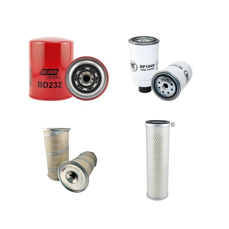 BRAUD + FAUCHEUX SB58 Filter Service Kit Air Oil Fuel Filters w/Iveco AIFO 4CYL Eng. SN 001-0017