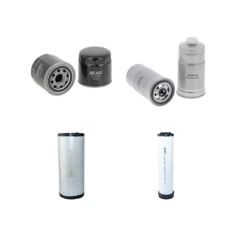 Case 121E Series III Filter Service Kit with CNH F5CE9454G Engine YR 2008-