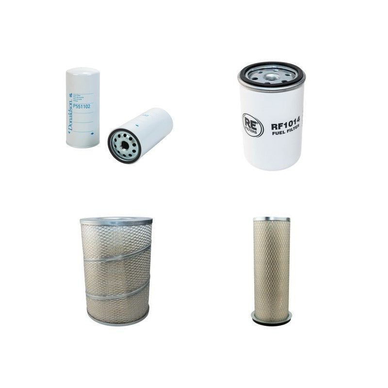 Case 125(C/CK/CKB/P) Filter Service Kit Air Oil Fuel Filters with Deutz BF6L913 Engine