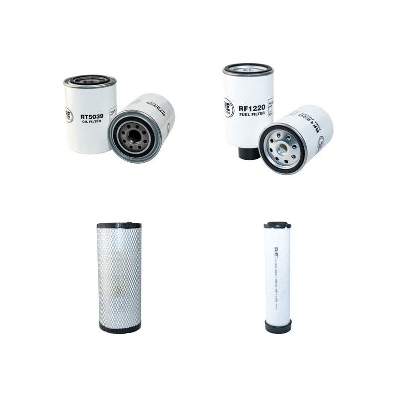Case 1845C Filter Service Kit Air Oil Fuel Filters with Cummins 4B3.9 Engine