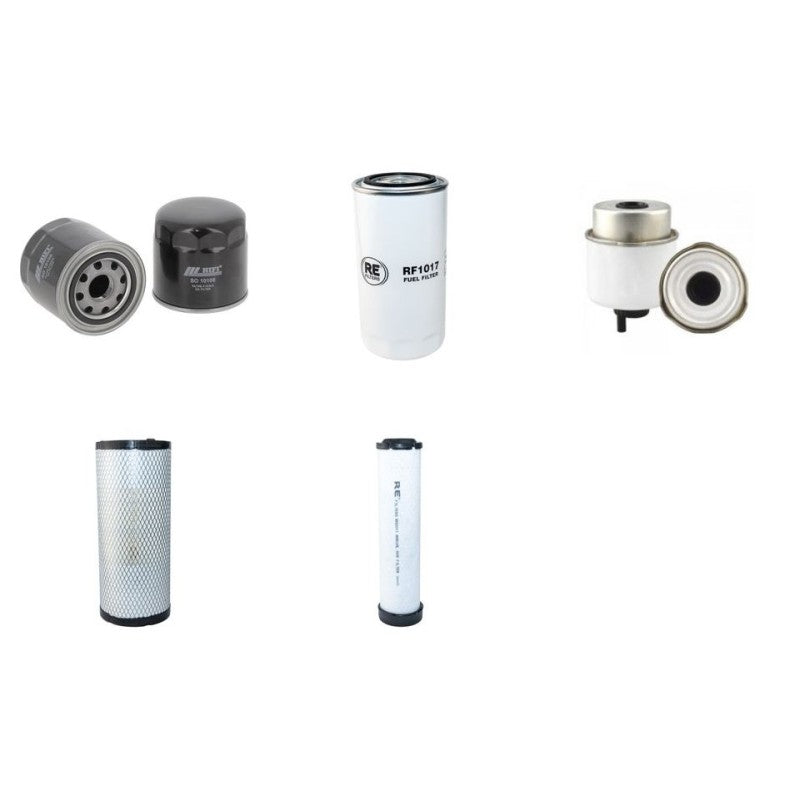 Case 21F TIER 4 Filter Service Kit Air Oil Fuel Filters with FPT F5H FL463 B*F001 Engine YR 6.14-