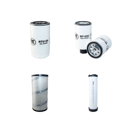 Case 580 SUPER R Serie 2 Filter Service Kit Air Oil Fuel Filters with CNH 445T/M2 Engine YR 2006-2008