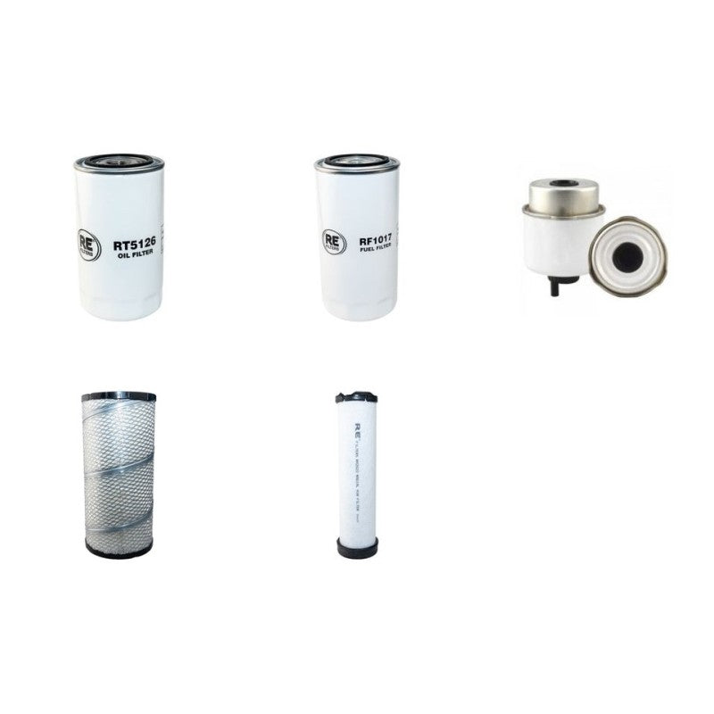 Case 580 SUPER R Serie 3 Filter Service Kit Air Oil Fuel Filters with CNH 445T/M2 Engine YR 2009-
