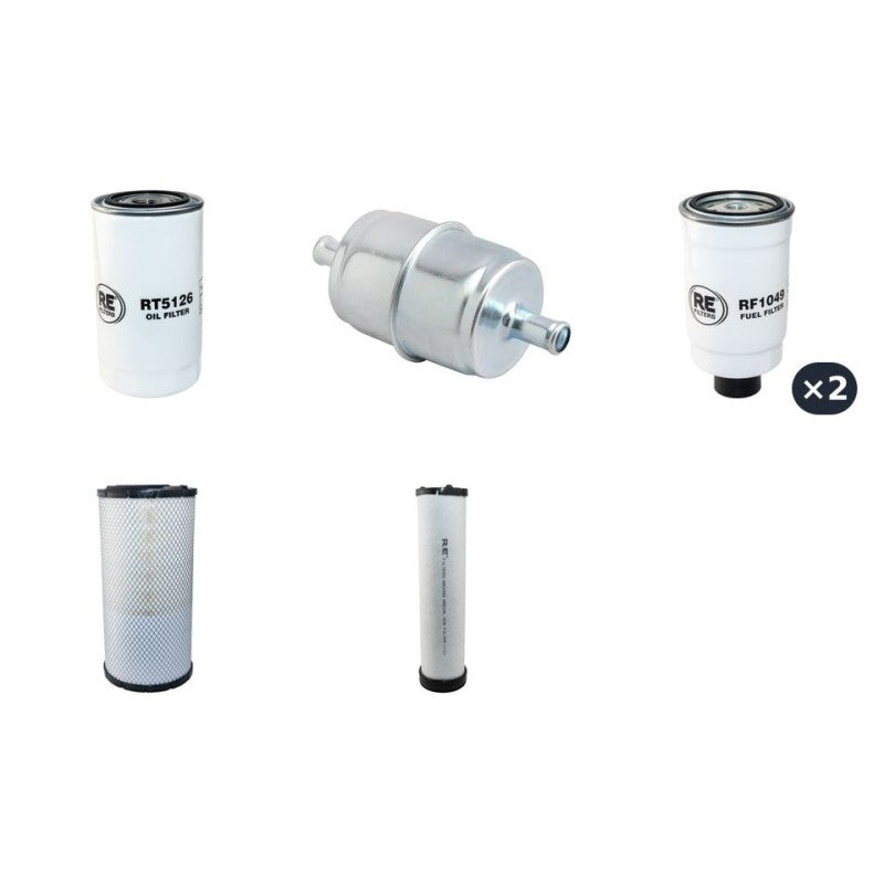 Case 621D Filter Service Kit Air Oil Fuel Filters with CNH F4GE0684F-D602 Engine YR 2007-