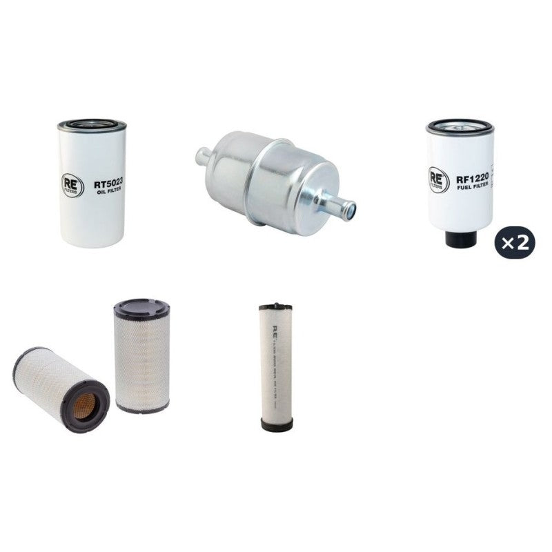 Case MX110 Filter Service Kit Air Oil Fuel Filters with Cummins 9T590 Engine