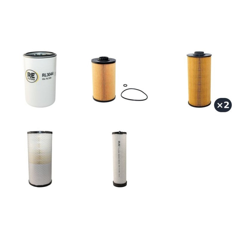 CASE (POCLAIN) CX130B TIER 3 Filter Service Kit Air Oil Fuel Filters w/ISUZU Eng. SN X2 H:205MM -Fuel Filter YR 2007-