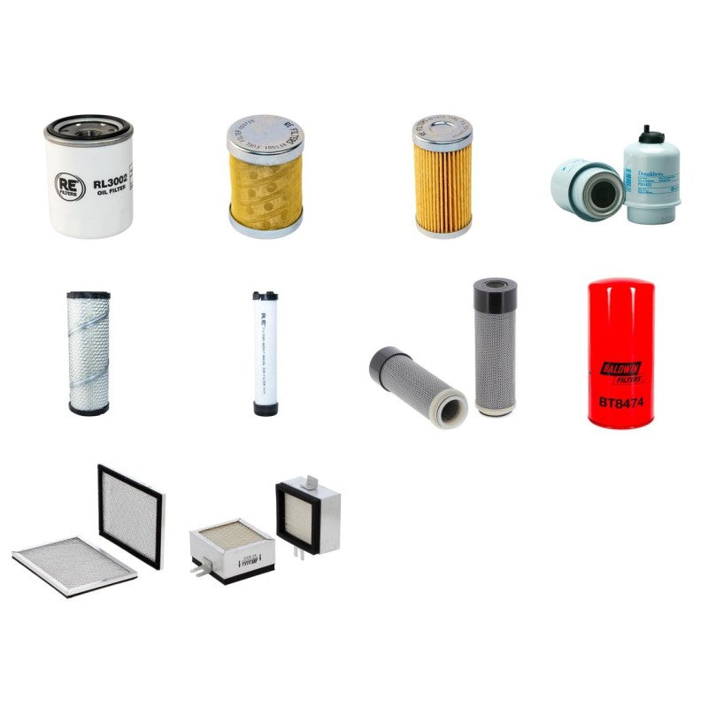 Filter service kit suitable for CAT 302.5C w/Mitsubishi S3L2 Eng.