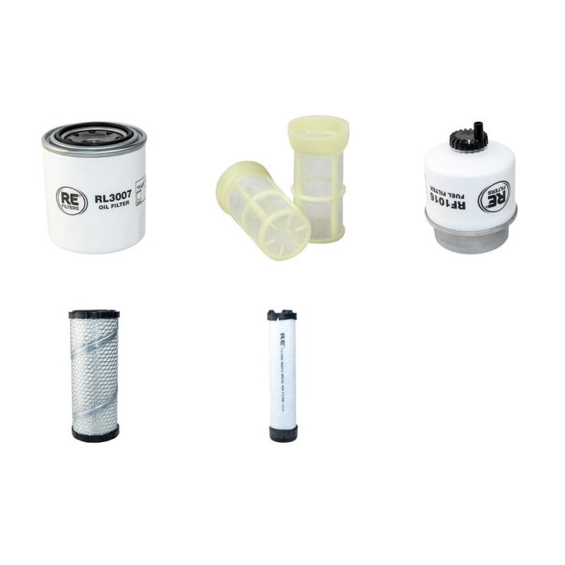 Filter service kit suitable for CAT 303C CR w/Mitsubishi S3Q2 Eng. Air Oil Fuel