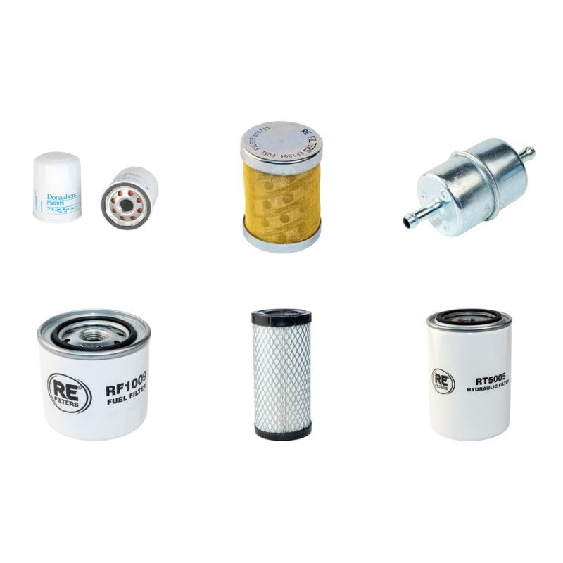 Cushman Turf Truckster Filter Service Kit with Perkins 10310 Engine Air wo fins