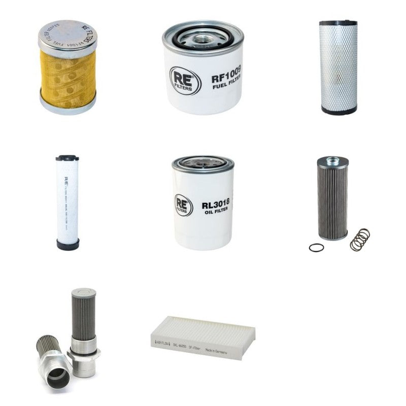 EUROCOMACH ES50ZT Filter Service Kit w/Kubota V 2607-DI Eng.