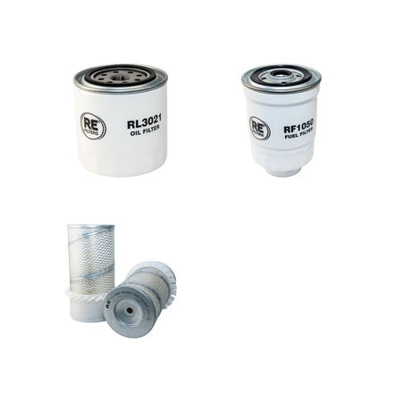 EUROMACH 8500 Filter Service Kit Air Oil Fuel Filters w/Kubota V3300T Eng.