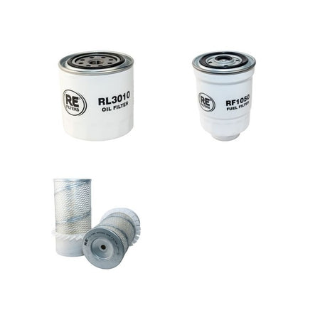 EUROMACH 8500M Filter Service Kit Air Oil Fuel Filters w/Kubota V3300 Eng.