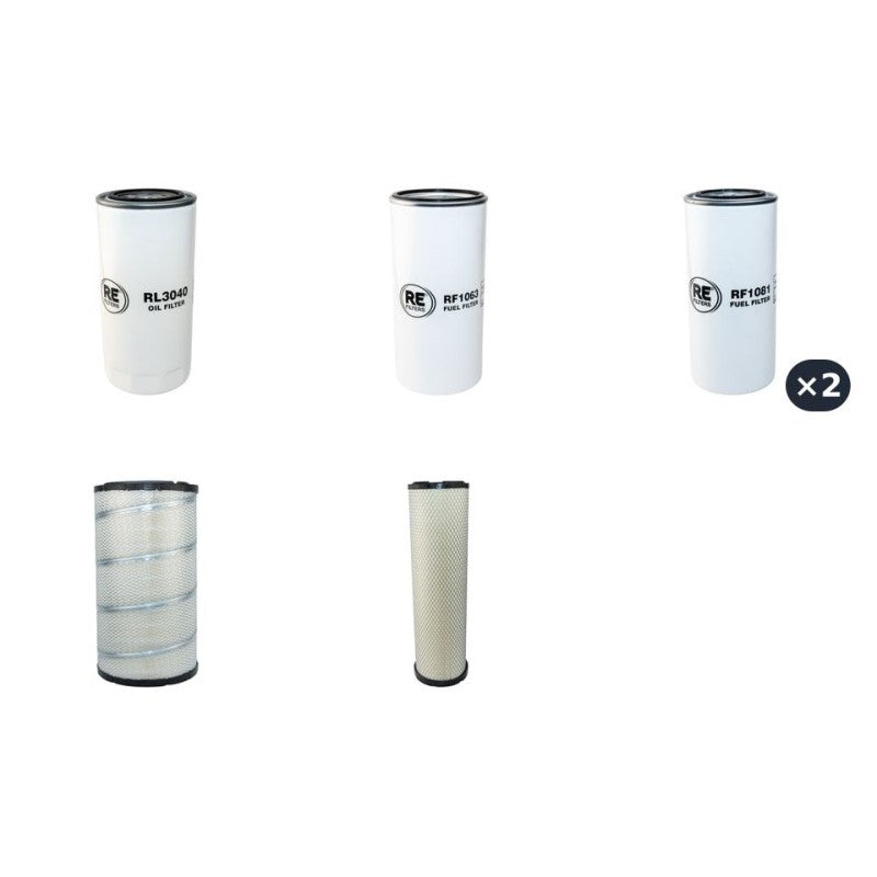 FANTUZZI FDG280 Filter Service Kit Air Oil Fuel Filters w/VOLVO TAD750VE Eng.