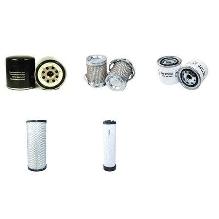 Fiat Kobelco E80 Filter Service Kit with Isuzu 4JG1-PYA Engine Air, Oil, Fuel Filters
