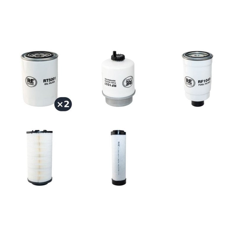 FUCHS 340MHL Filter Service Kit Air Oil Fuel Filters w/Perkins 1006.6 Eng.