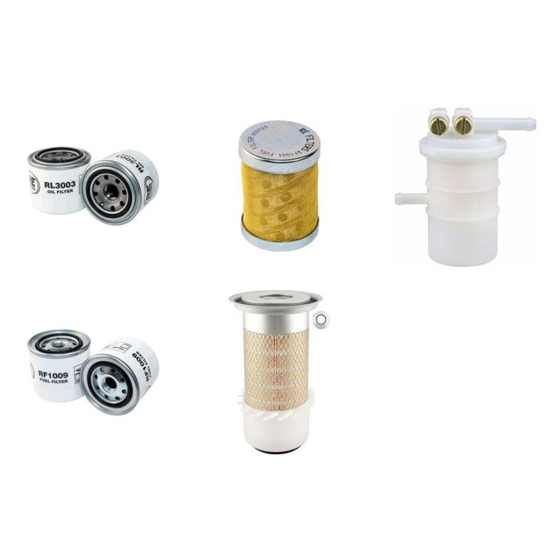 HANIX H50B Filter Service Kit w/Isuzu 4LE1 Eng. Air, Oil, Fuel Filters Serial No -H5000450