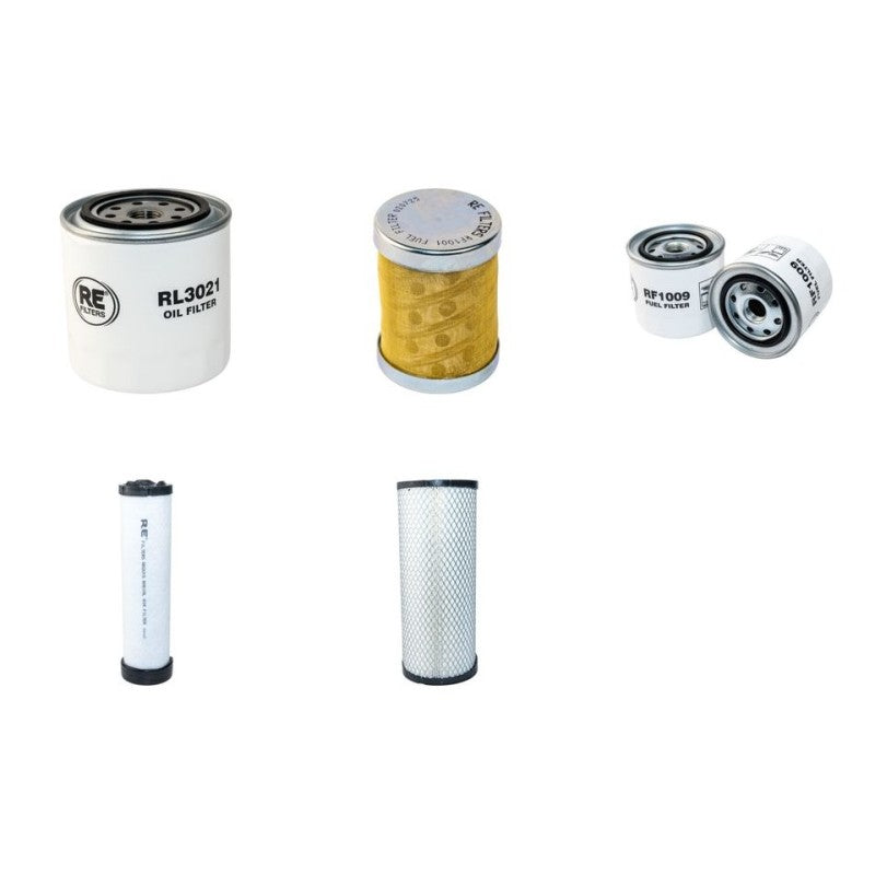 HANIX H75B/C Filter Service Kit Air Oil Fuel Filters w/Kubota V3300 Eng. SN H7500301-