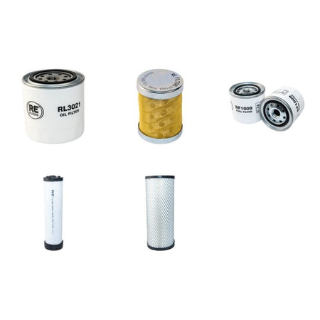 HANIX H75B/C Filter Service Kit Air Oil Fuel Filters w/Kubota V3300 Eng. SN H7500301-