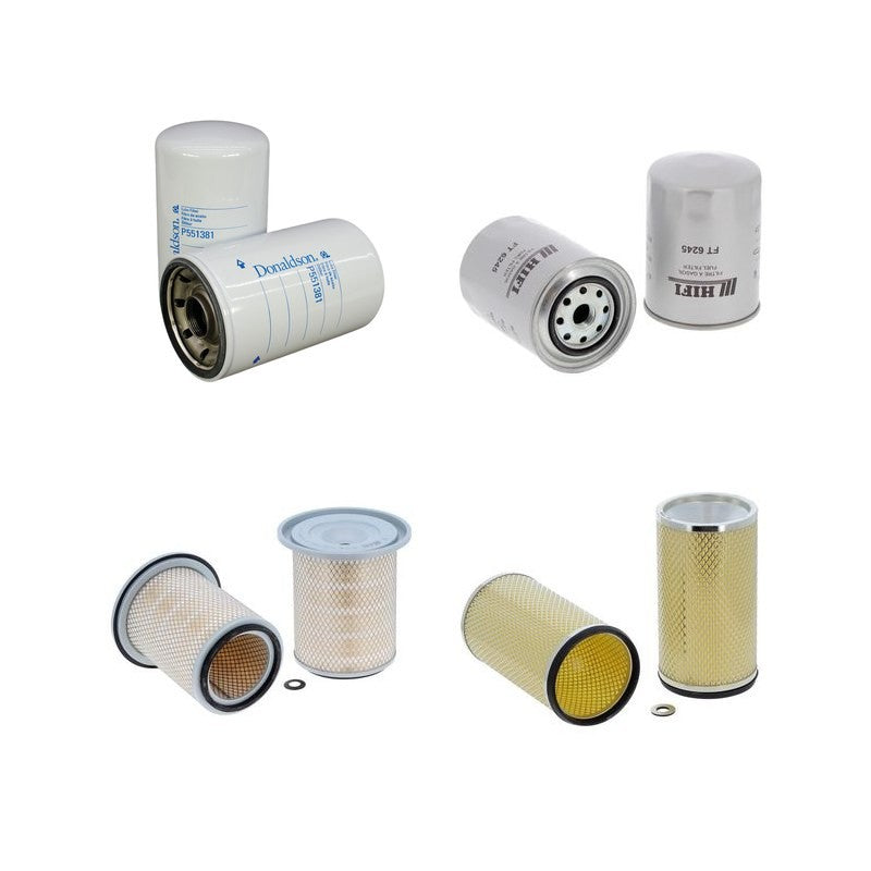 Hitachi EX160 Filter Service Kit Air Oil Fuel Filters with Isuzu Engine