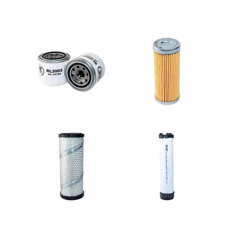 Hitachi EX27-U Filter Service Kit with Isuzu 3LD1 Engine Air, Oil, Fuel Filters