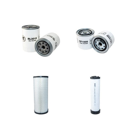 Hitachi EX60-2 Filter Service Kit with Nissan BD 3004 Engine Air, Oil, Fuel Filters