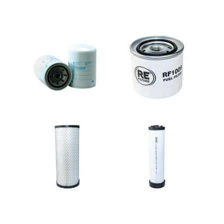 Hitachi EX80-5 Filter Service Kit with Nissan A-BD30 Engine Air, Oil, Fuel Filters