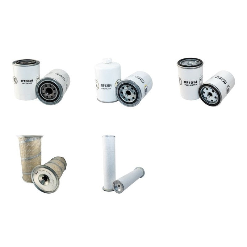 Hitachi FH130W3 Filter Service Kit Air Oil Fuel Filters with Cummins 4BT3.9 Engine