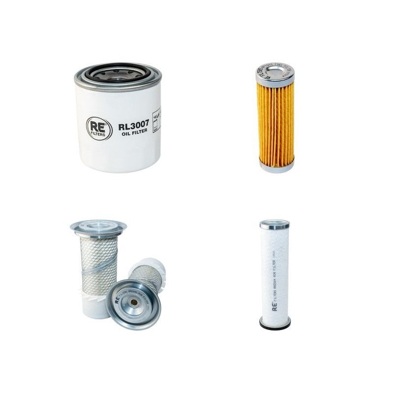 Hitachi FH35-2 Filter Service Kit Air Oil Fuel Filters with Kubota D1105 Engine