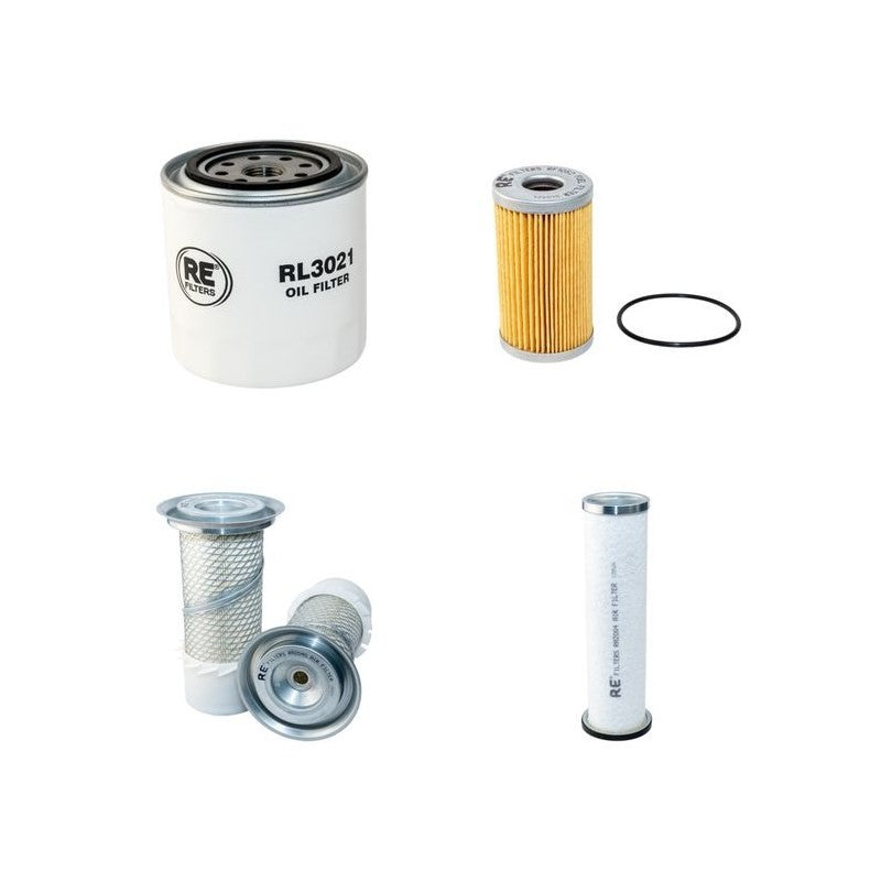 Hitachi FH40-2 Filter Service Kit Air Oil Fuel Filters with Kubota V2203 Engine