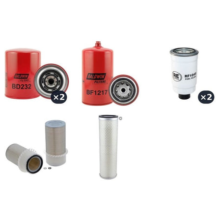 Hitachi W110 Filter Service Kit Air Oil Fuel Filters with Iveco AIFO 8065.25.290 Engine Serial No 603101-