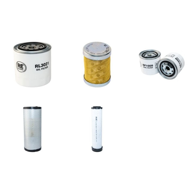 Hitachi ZW75 Filter Service Kit Air Oil Fuel Filters with Kubota V3307-DI-T Engine Year 2010-