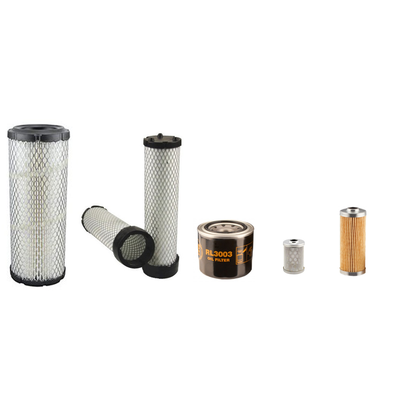 Hitachi ZX30 Filter Service Kit with Kubota V1505 Engine Air, Oil, Fuel Filters
